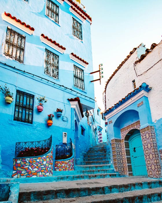 The beautiful streets of Chefchaouen Morocco