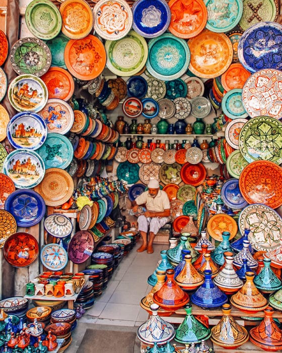 Exploring the colourful markets of Marrakech Morocco