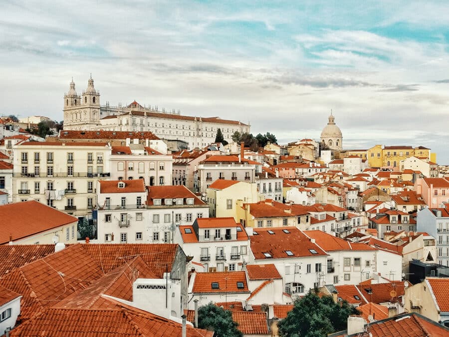 A beautiful view of the Alfama district of Lisbon