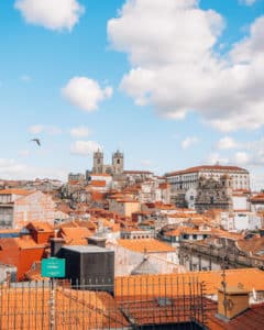 A beautiful view of Porto's city skyline