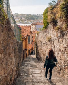 Walking around the streets of Porto, Portugal