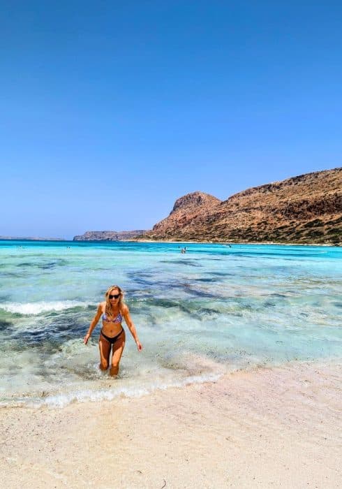 Swimming at Balos Beach, Crete