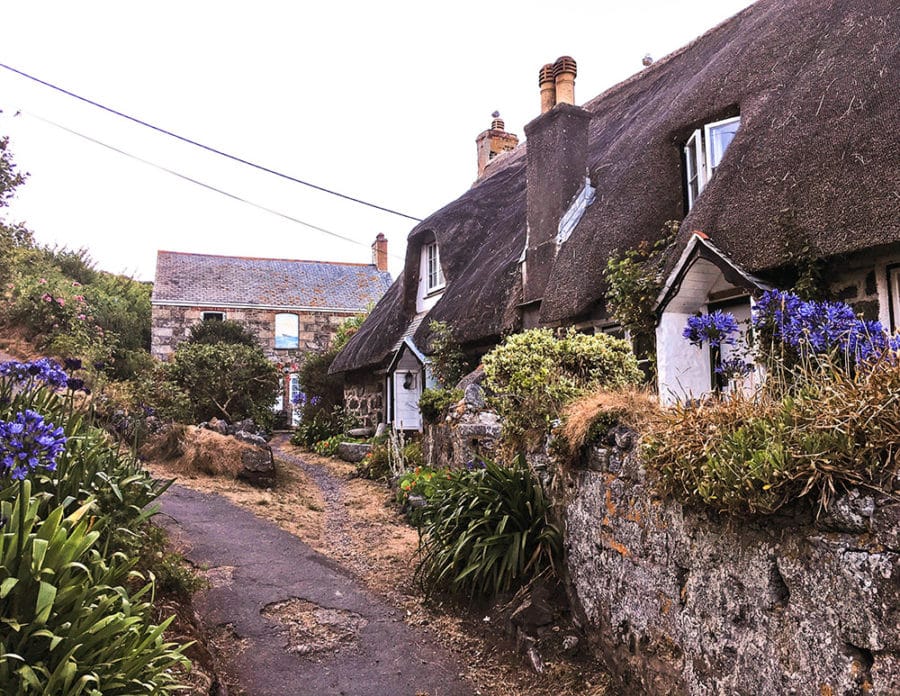 Cute cottages of Cadgwith Cove on the Lizard Peninsula