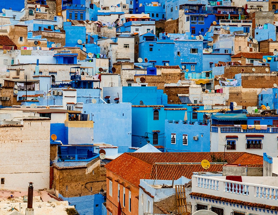 Chefchaouen rooftop views