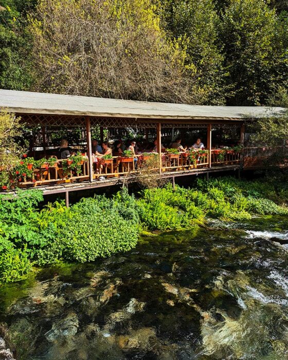 Restaurant near the Blue Eye of Albania