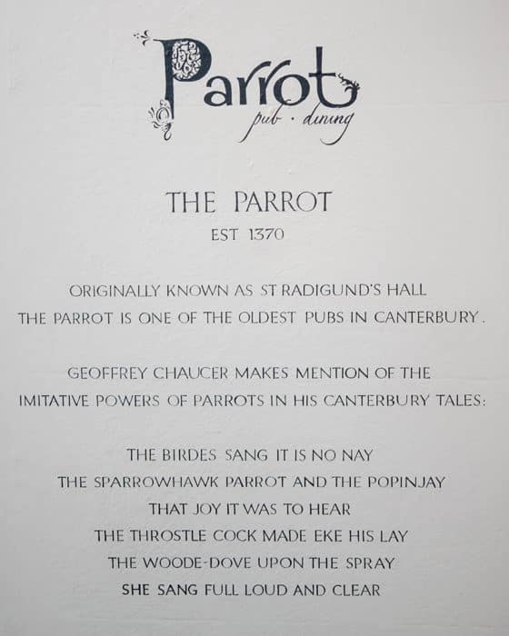 The Parrot Pub -Canterbury, Kent