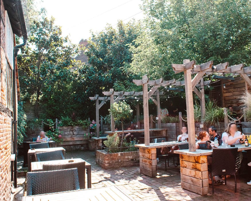 Patio of the Parrot Pub
