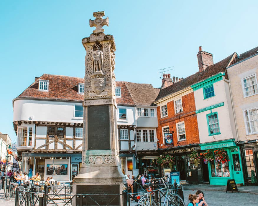 The square outside of Canterbury Cathedral