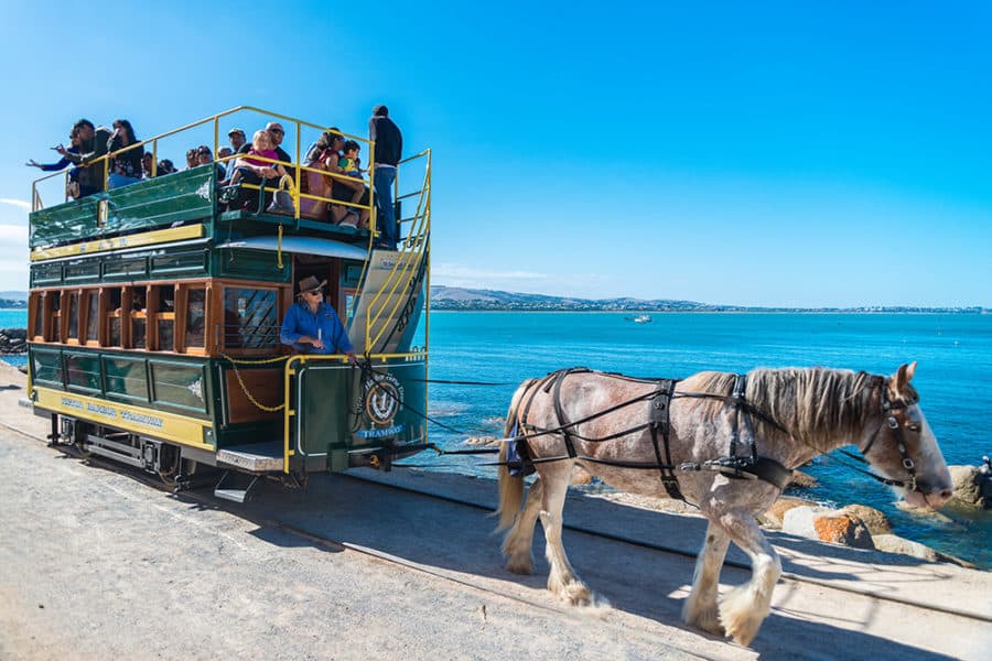 Victor Harbor horse drawn tram to Granite Island