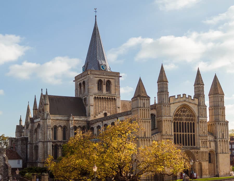 The impressive Rochester Cathedral