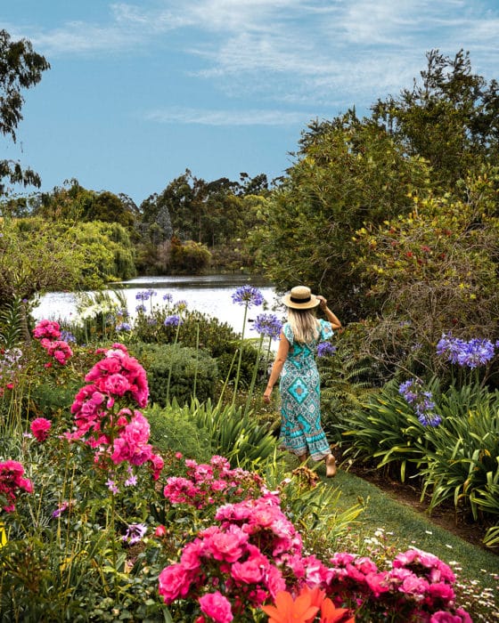 Strolling through the beautiful gardens of The Lake House Denmark