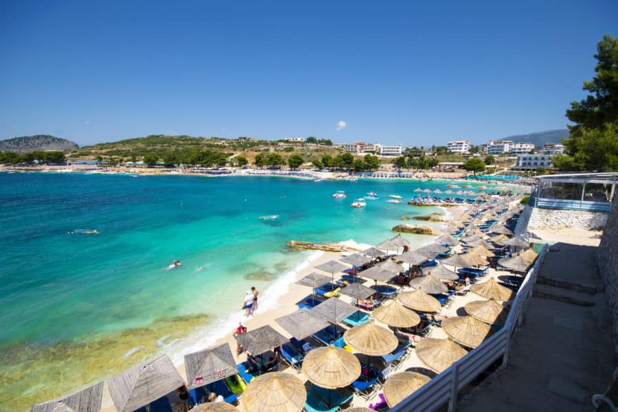 The beautiful beach in Ksamil, Albania