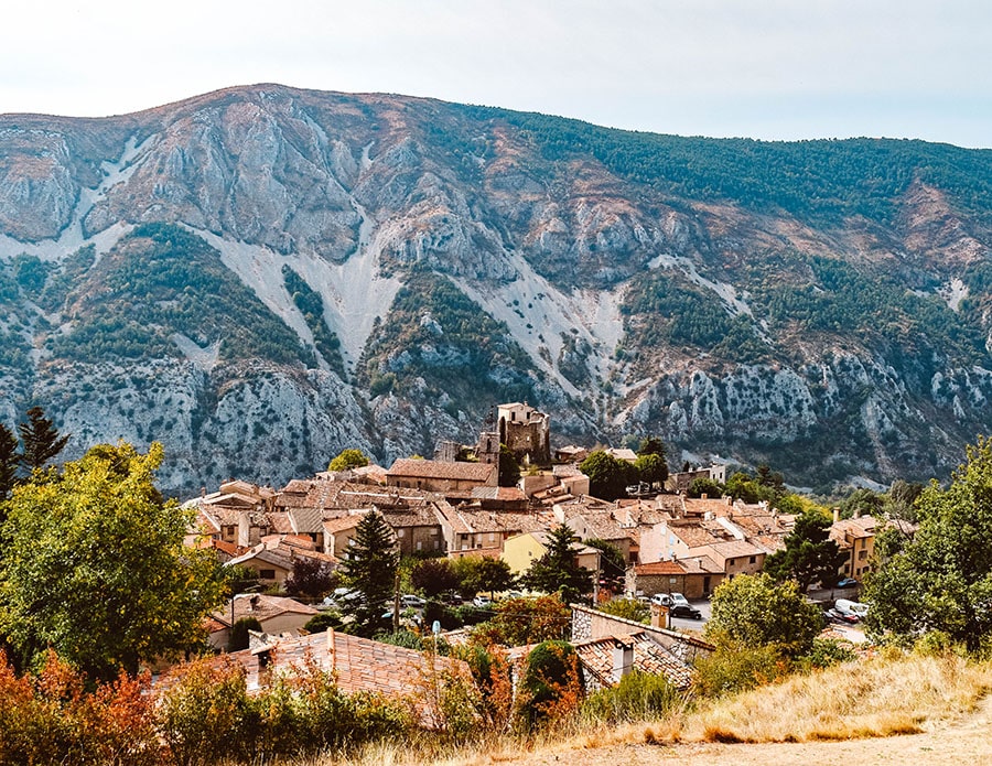 Driving through the village of Gréolières on a 10 day France road trip