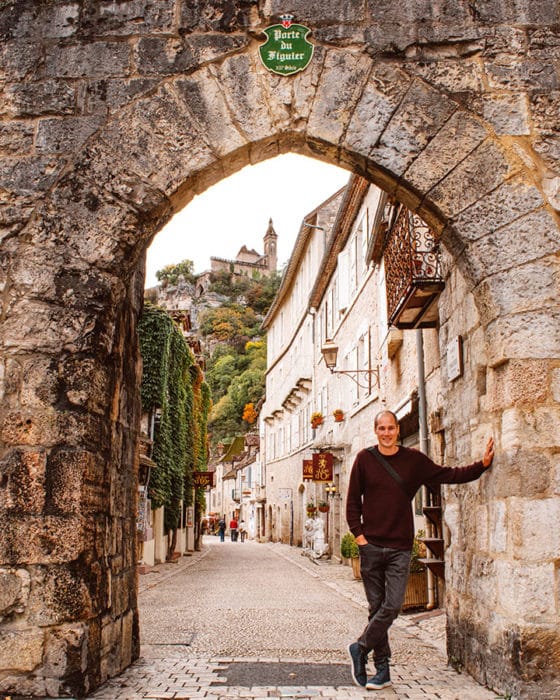 Archway entrance to Rocamadour town center