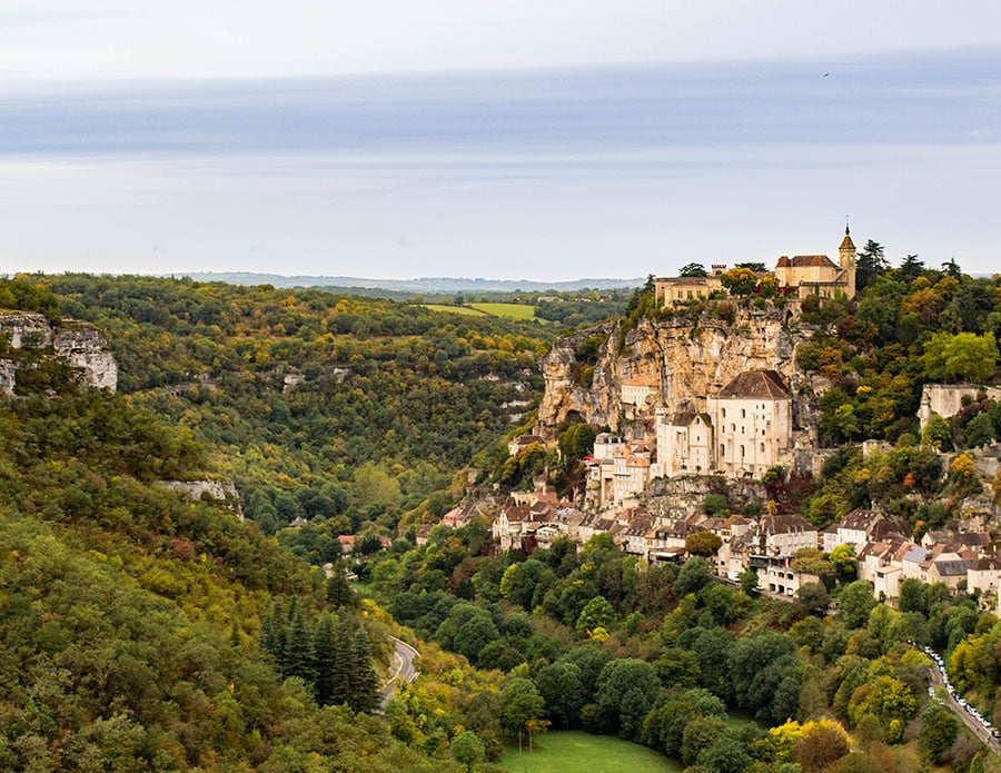 The cliffside village of Rocamadour, one of the prettiest small towns in France