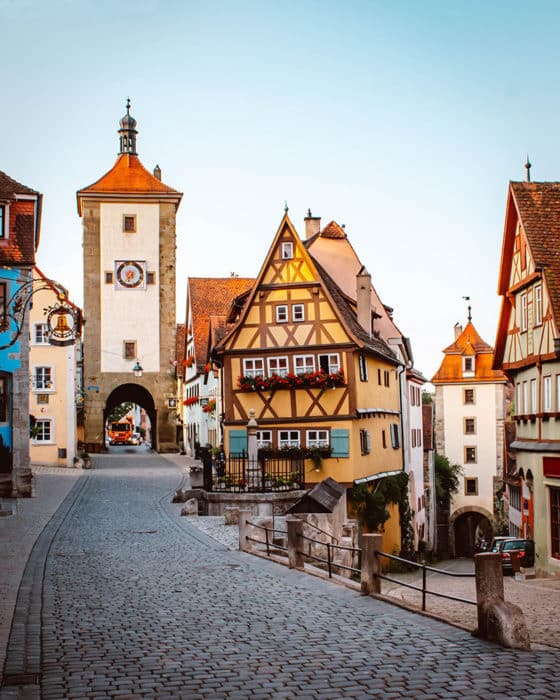 The beautiful square of Rothenburg ob der Tauber