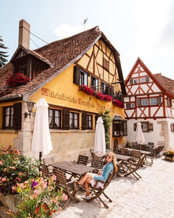 Rothenburg ob der Tauber is a beautiful medieval village in Bavaria, Germany
