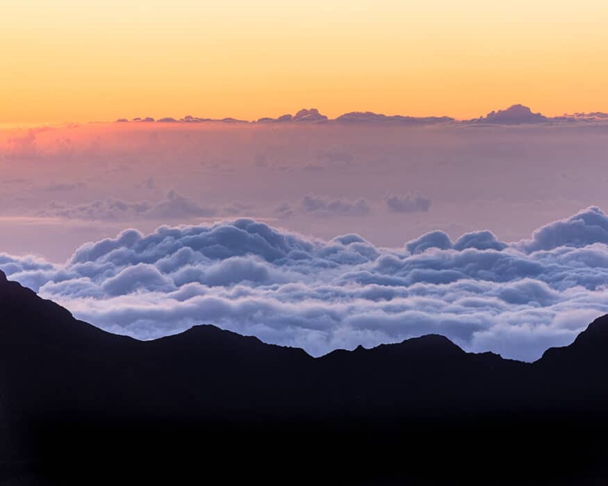 Haleakala Summit Sunset Clouds