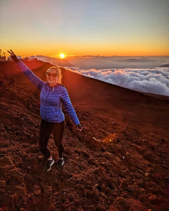 A beautiful Haleakala summit sunset