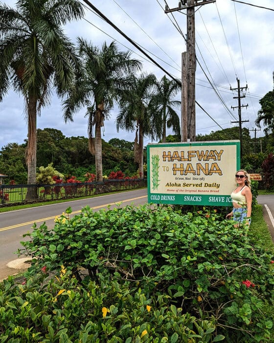 Halfway to Hana Sign