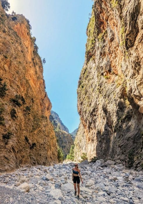 Hiking in Samaria Gorge trail
