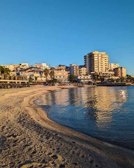 Beautiful beachfront area near the Andon Lapa Hotel in Saranda