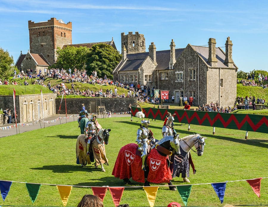 Watching a Jousting Tournament at Dover Castle