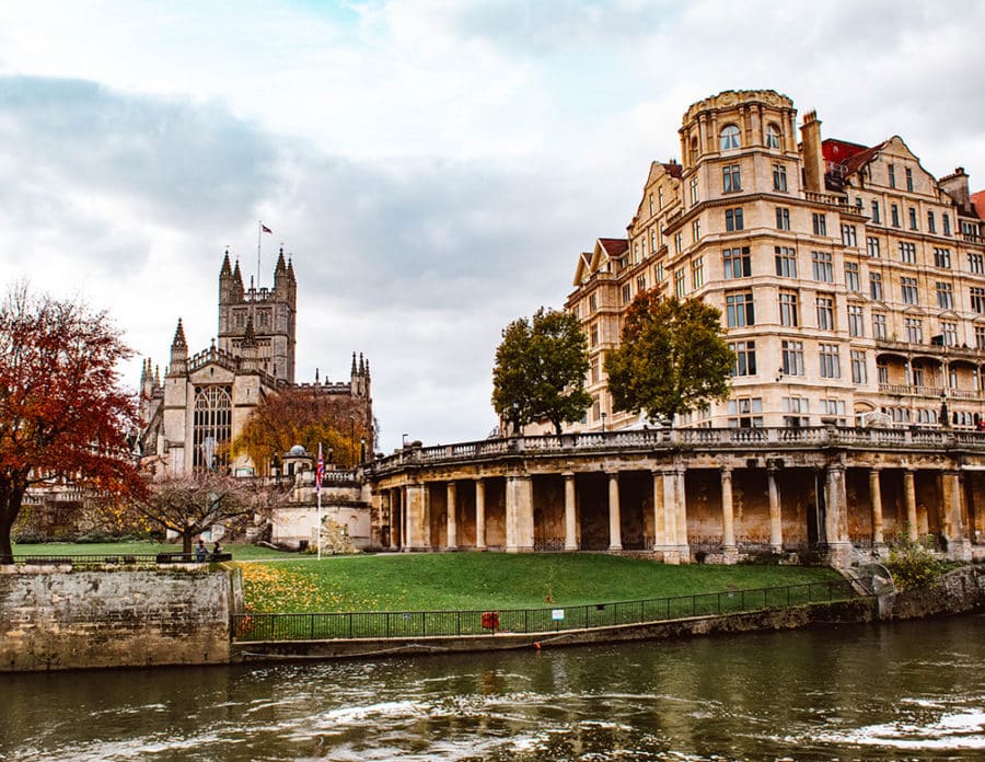 Exploring the town of Bath on a road trip from London