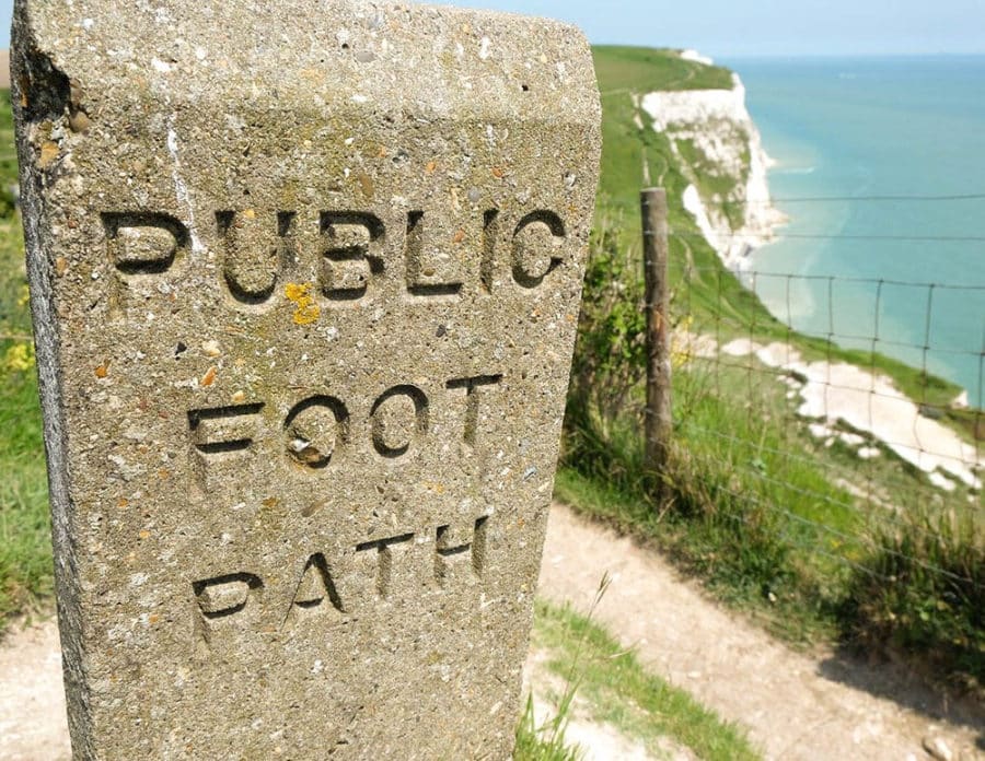 Beginning the walk along the White Cliffs