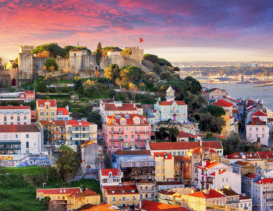 Skyline view of Lisbon, Portugal
