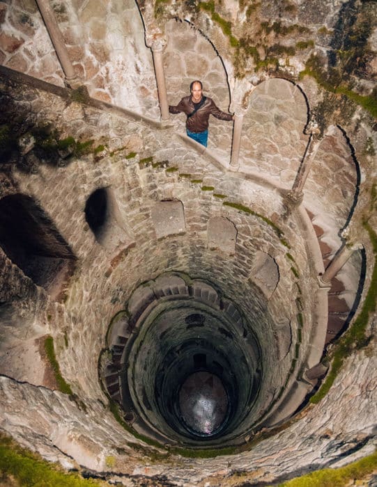 Explore the underground wells of Quinta da Regaleira on your Lisbon to Sintra day trip