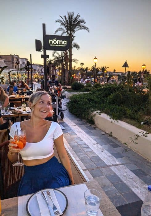Sunset cocktails in Rethymno, Crete