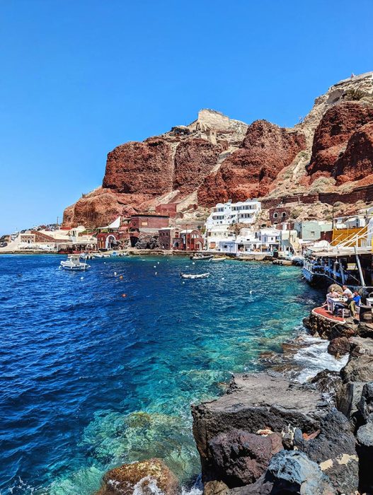 Exploring Ammoudi Bay, Santorini