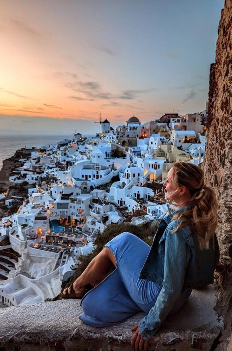 Sunset in Oia, Santorini