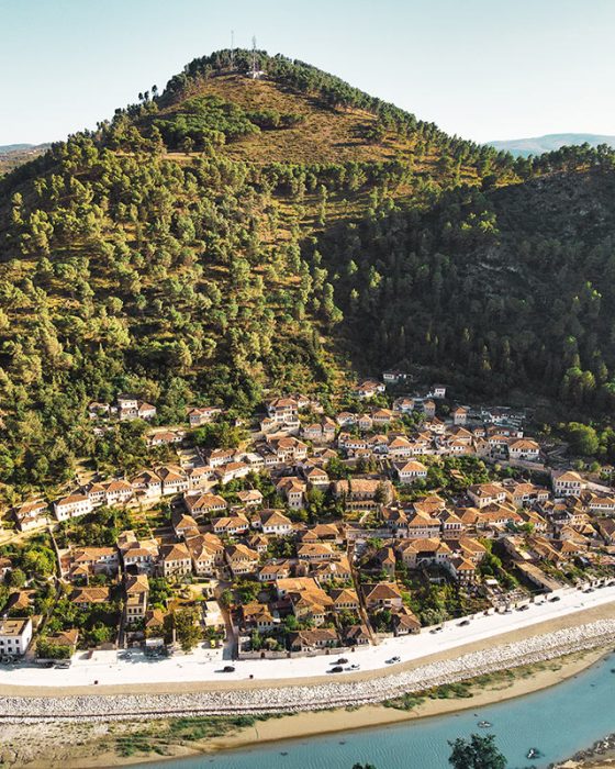 View from the top of Berat Castle