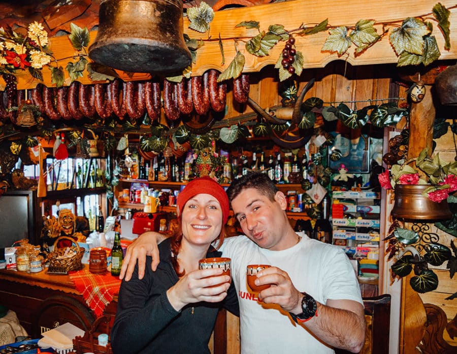 Making friends with a local in Bulgaria