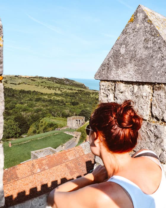 A view from the top of Dover Castle