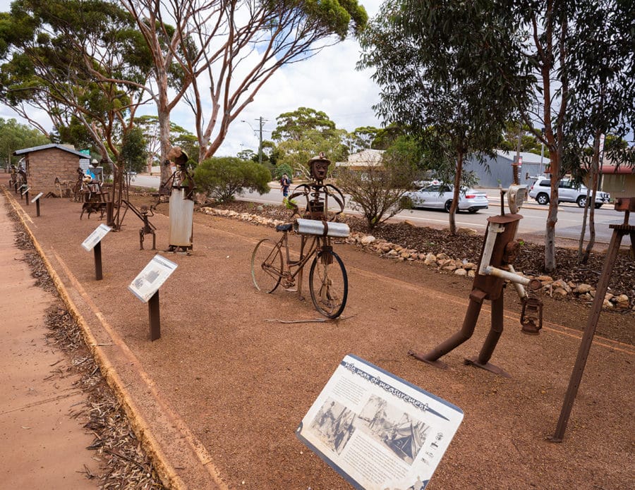 Tin sculptures, Hyden WA