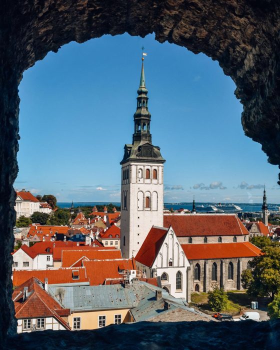View of the Old Town from inside the Kiek in de Kök Tower