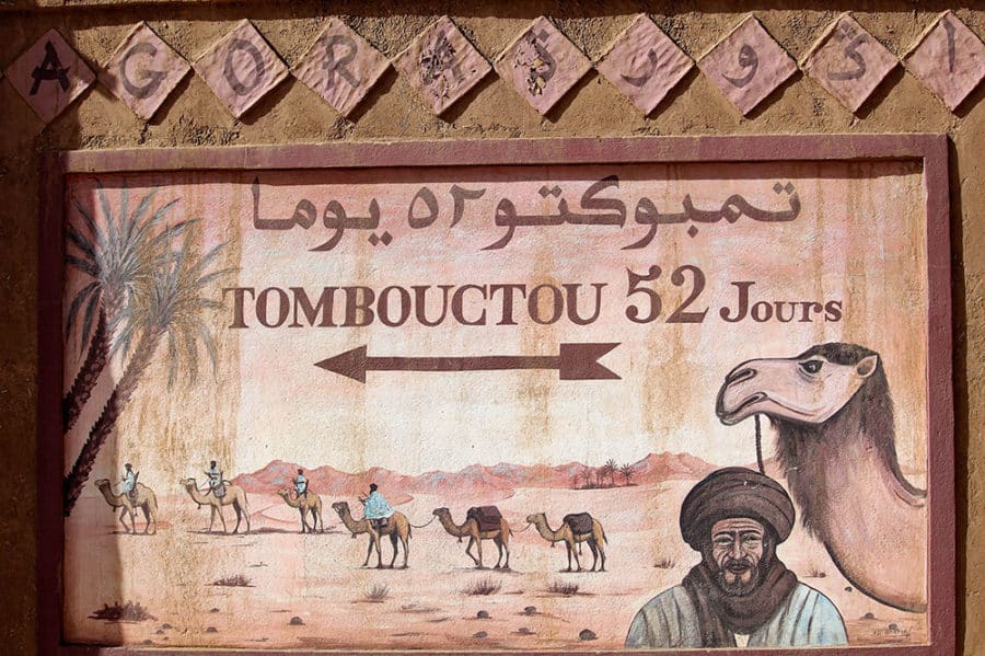 Zagora Tombouctou sign